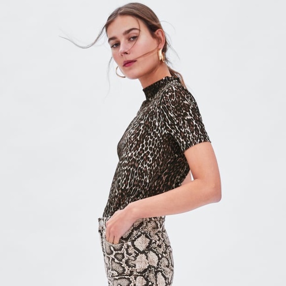 🆕 Zara Leopard Top - Picture 3 of 16